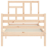 Bed Frame without Mattress 90x200 cm Solid Wood 3194946