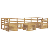 Outdoor Sofa Set 8 pcs White Solid Acacia Wood 3391554