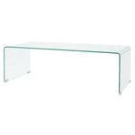Coffee Table Tempered Glass 98x45x30 cm Clear 244189