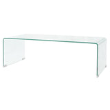 Coffee Table Tempered Glass 98x45x30 cm Clear 244189