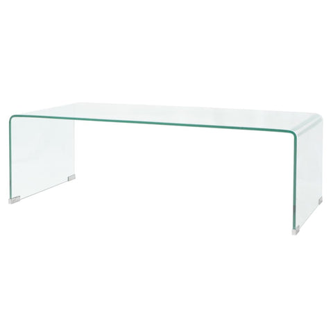 Coffee Table Tempered Glass 98x45x30 cm Clear 244189