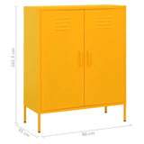 Storage Cabinet Mustard yellow Steel Medium Levelers 336164