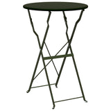 Folding Bistro Set 3 pcs Forest Steel 42002967