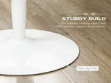 75H x 70cm Two-Person Minimalistic Dining Table - White T3398P343161