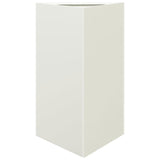 ZNTS Garden Planter White Triangular 50x43x75 cm Steel 851173