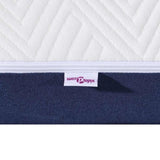 Mattress White and Blue 140 x 190 cm Gel Memory Foam 4106341