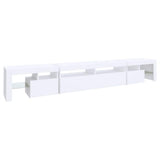 TV Cabinet with LED Lights White 260x36.5x40 cm 3152778
