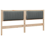 Upholstered Headboard Brown 180 cm Solid Pine Wood 879050