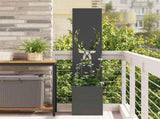 Garden Privacy Screen Black 32 x 32 x 150 cm Cold-rolled steel 876413