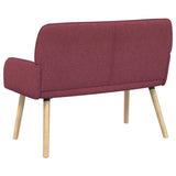 2 Seater Sofa with Solid Wood Legs 2-Seater Wine Red 42051033
