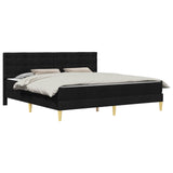 Bed Frame with Mattress Black 180 x 200 cm Fabric 3415267