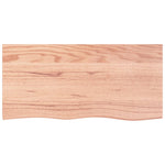 Bathroom Countertop Light Brown 100x50x2 cm Treated Solid Wood 3156131