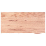 Bathroom Countertop Light Brown 100x50x2 cm Treated Solid Wood 3156131