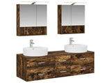 Bathroom Furniture Set 5 pcs Smoked Oak 3406923