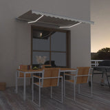 Manual Retractable Awning with LED 350x250 cm Cream 3068882