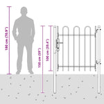 Fence Gate Grey 100 x 100 cm Powder coated steel 42008867