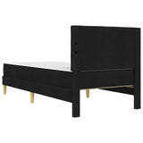 Bed Frame with Mattress with Headboard Black 90 x 190 cm Fabric 3415264