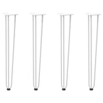 ZNTS Hairpin Table Legs 4 pcs White 72 cm Solid Steel 4012445