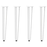 ZNTS Hairpin Table Legs 4 pcs White 72 cm Solid Steel 4012445