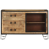 Sideboard 100x31x60 cm Solid Rough Mango Wood 285894