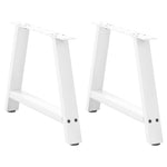 ZNTS Coffee Table Legs A-Shaped 2 pcs White 70x cm Steel 4012841