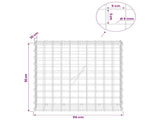 Gabion with 5 mm Wire and 5x5 cm Mesh 50x20x50 cm 3464035