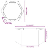 Garden Planter Hexagon 104x90x45 cm Stainless Steel 851133
