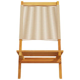 Folding Garden Chairs 6 pcs Beige Solid Wood Acacia 3214635