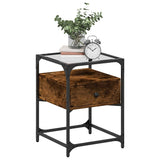 Bedside Cabinet Smoked Oak 40x40x55 cm Engineered Wood 846078