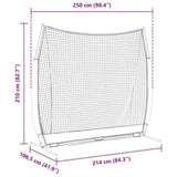 Baseball Practice Net Black 250 x 106.5 x 210 cm Polyester 42012859