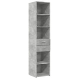 Slim Storage Cabinet Concrete Grey 40x42.5x225 cm Engineered Wood 3281283
