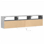 TV Wall Cabinet with LED Concrete Grey 180x31x45 cm 3307943