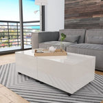 ZNTS Coffee Table High Gloss White 120x60x35 cm 283727