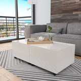 ZNTS Coffee Table High Gloss White 120x60x35 cm 283727