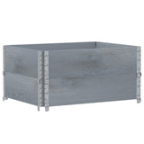 Pallet Collars 2 pcs Grey 80x60 cm Solid Wood Pine 4010270