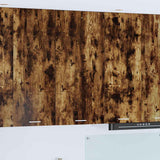 Hanging Cabinet with Door Smoked Oak and White 50 x 31 x 100 cm 884350