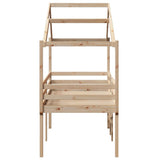 High Sleeper Bed without Mattress 90x190 cm Single Solid Wood Pine 3282058