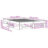 Bed Frame without Mattress Sonoma Oak 120x190 cm Small Double Engineered Wood 3295515