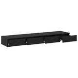 Bed Drawers Black Oak 140 x 36.5 x 16.5 cm Engineered Wood 866948