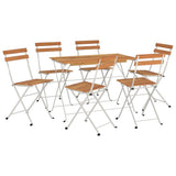 Folding Bistro Set Natural Wood 3152101