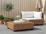 2 pcs Rattan Lounge Set with Cushions GENDT Natural Rattan 42034403