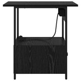 Bedside Cabinet Black Oak 60 x 30 x 61 cm Engineered Wood 859595