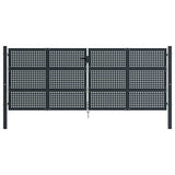 Garden Gate Anthracite 400x125 cm Steel 154573