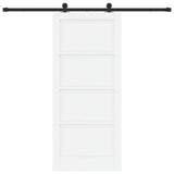 Sliding Door ORKDAL White 86 x 198.5 cm Solid Pine Wood 3333483