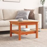 ZNTS Coffee Table Wax Brown 55x55x40 cm Solid Wood Pine 847175