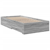Bed Frame Grey Sonoma Engineered Wood Single Bed Frame 3280424