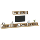 4 Piece TV Cabinet Set Sonoma Oak Engineered Wood 3114608