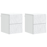 Wall-Mounted Bedside Cabinet 2 pcs White 34.5 x 33 x 40 cm 898806