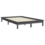 820538 Bed Frame without Mattress Grey 120x200 cm Solid Wood