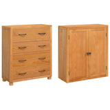 Storage Furniture Set with Drawer 2 pcs Natural 80 x35 x 185 cm 3328627